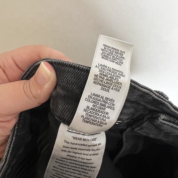 Good American Womens Good Curve Skinny Jeans Size 2 Black Denim Hi Rise Stretch - Picture 9 of 12